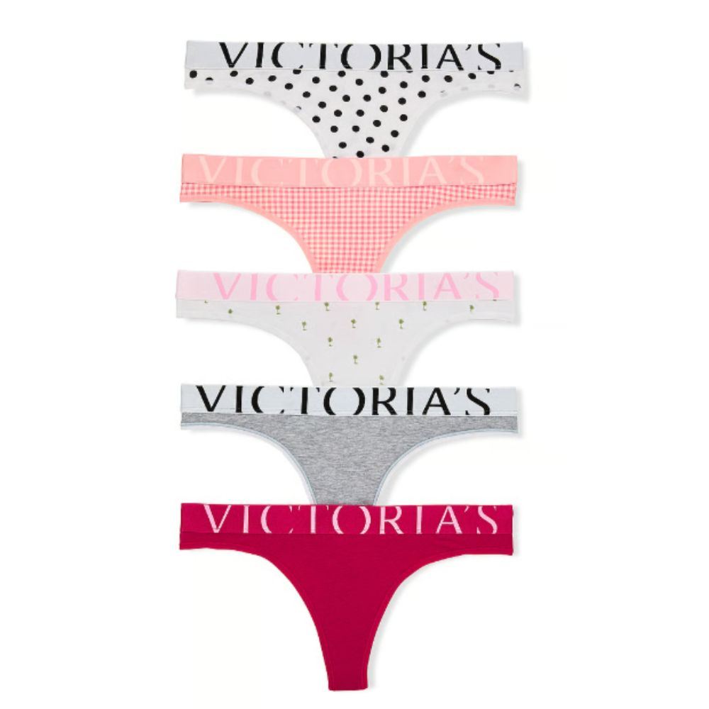 CALZON TANGA VICTORIA’S SECRET PACKX5 ROSA T-L
