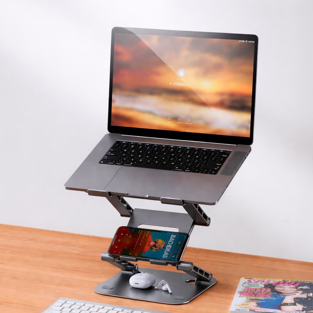 Soporte para Laptop hasta 17.3 Acero Carbonado