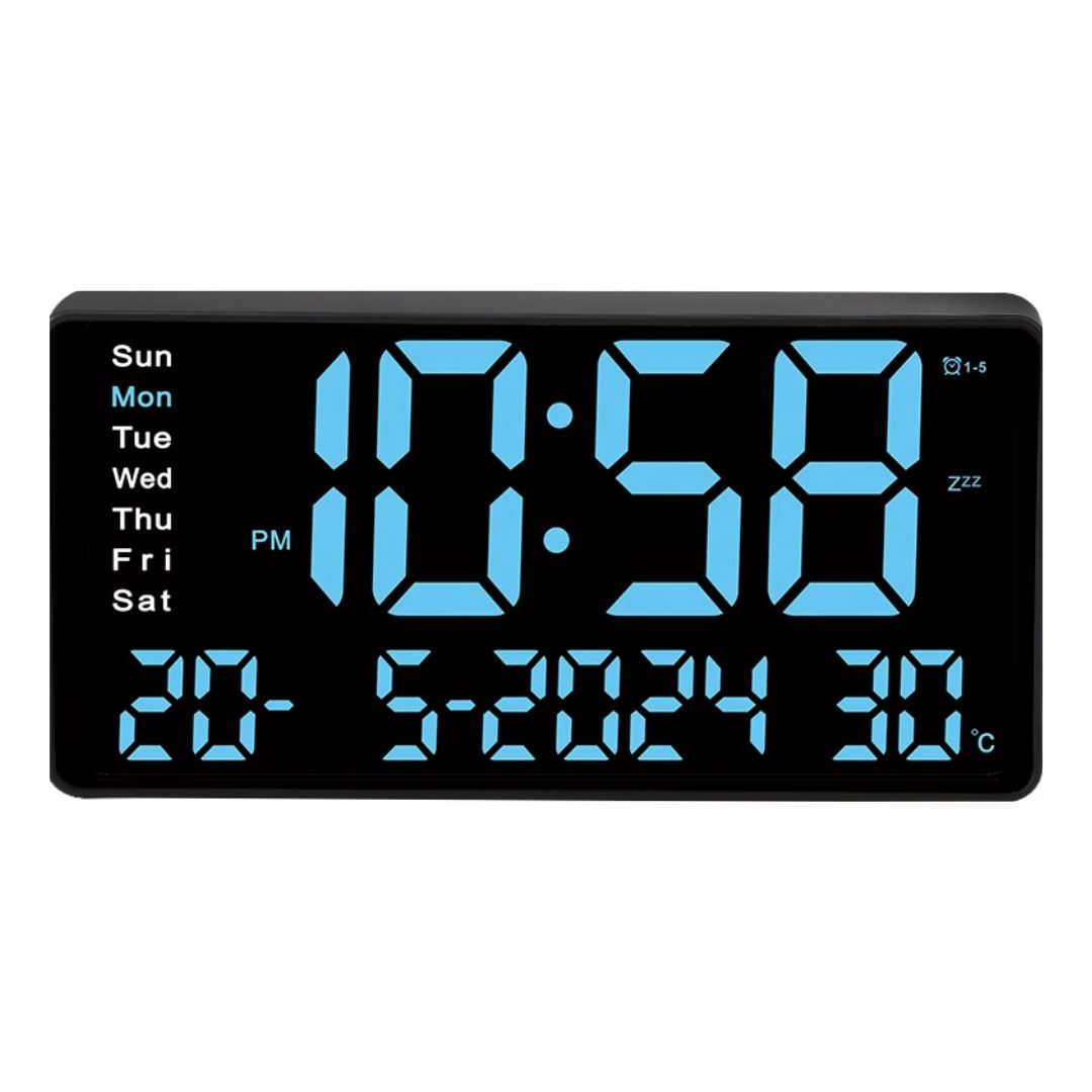 Reloj Digital LED 31.5 cm con Calendario Temperatura y Alarma JH1404