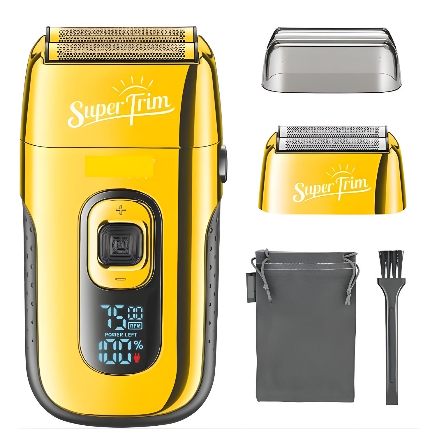 Afeitadora Eléctrica Shaver Profesional Hombre VGR V-332 con Doble Lámina, Patillera y Pantalla LED