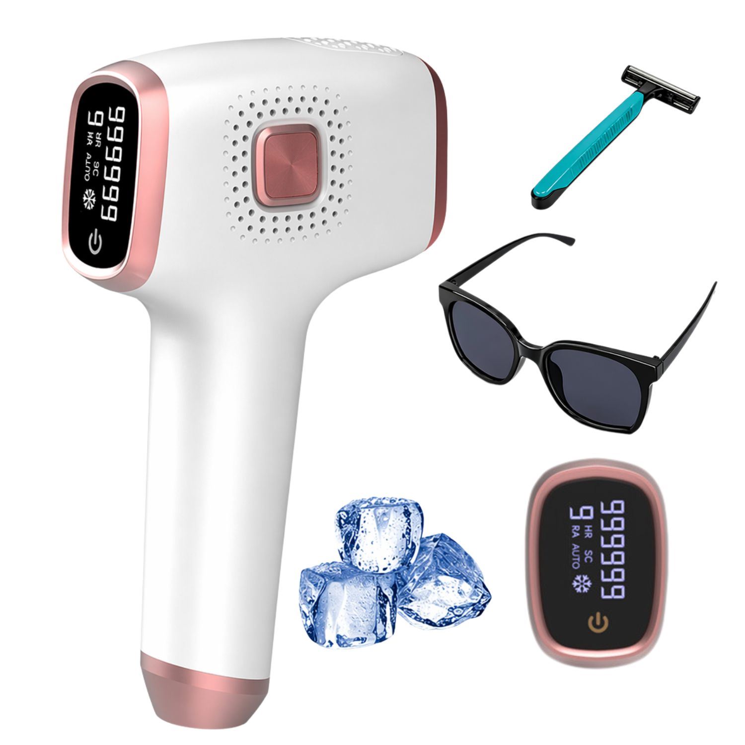 Depiladora Láser IPL con Enfriamiento Ice Cooling Luz Pulsada Profesional Uso Corporal y Facial