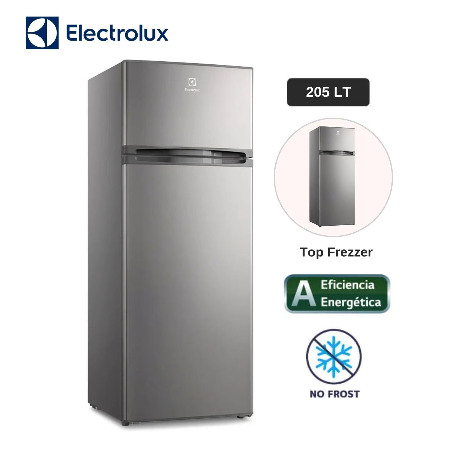 Refrigeradora Electrolux 205L, Dos Puertas ERTY20GHZHVI - Gris