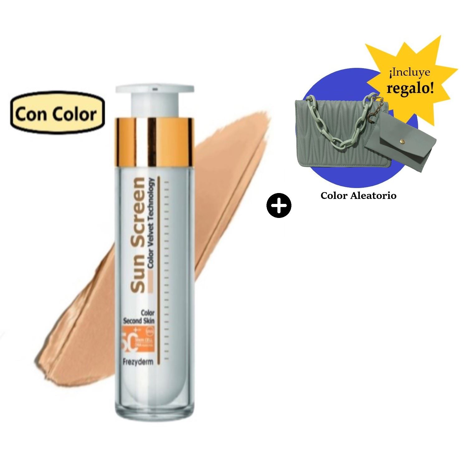 Frezyderm Velvet Sunscreen Color Face Spf50 50Ml + Minicartera 2en1 con Cadena