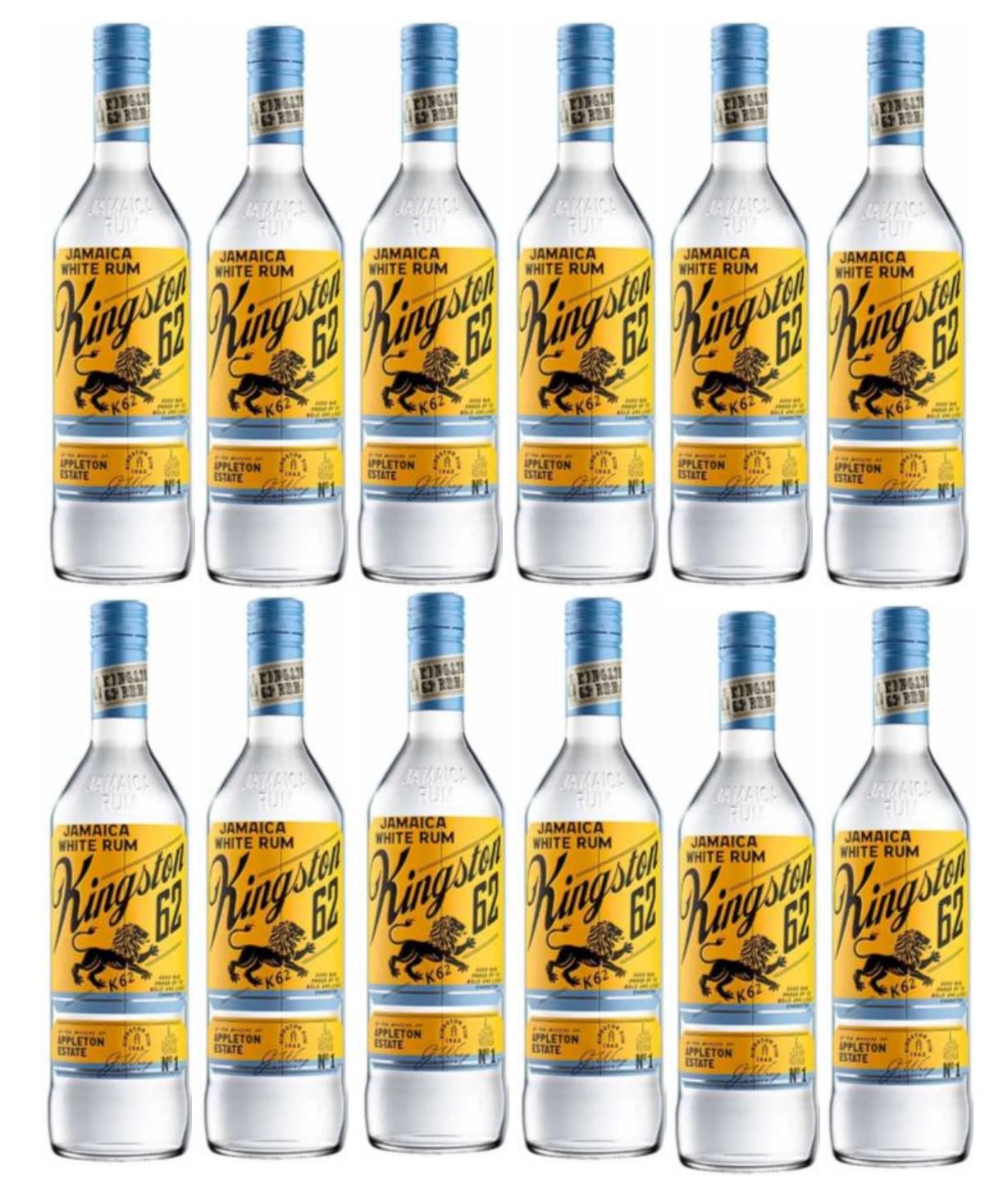 Ron Kingston 62 Blanco 1L - 12 UND