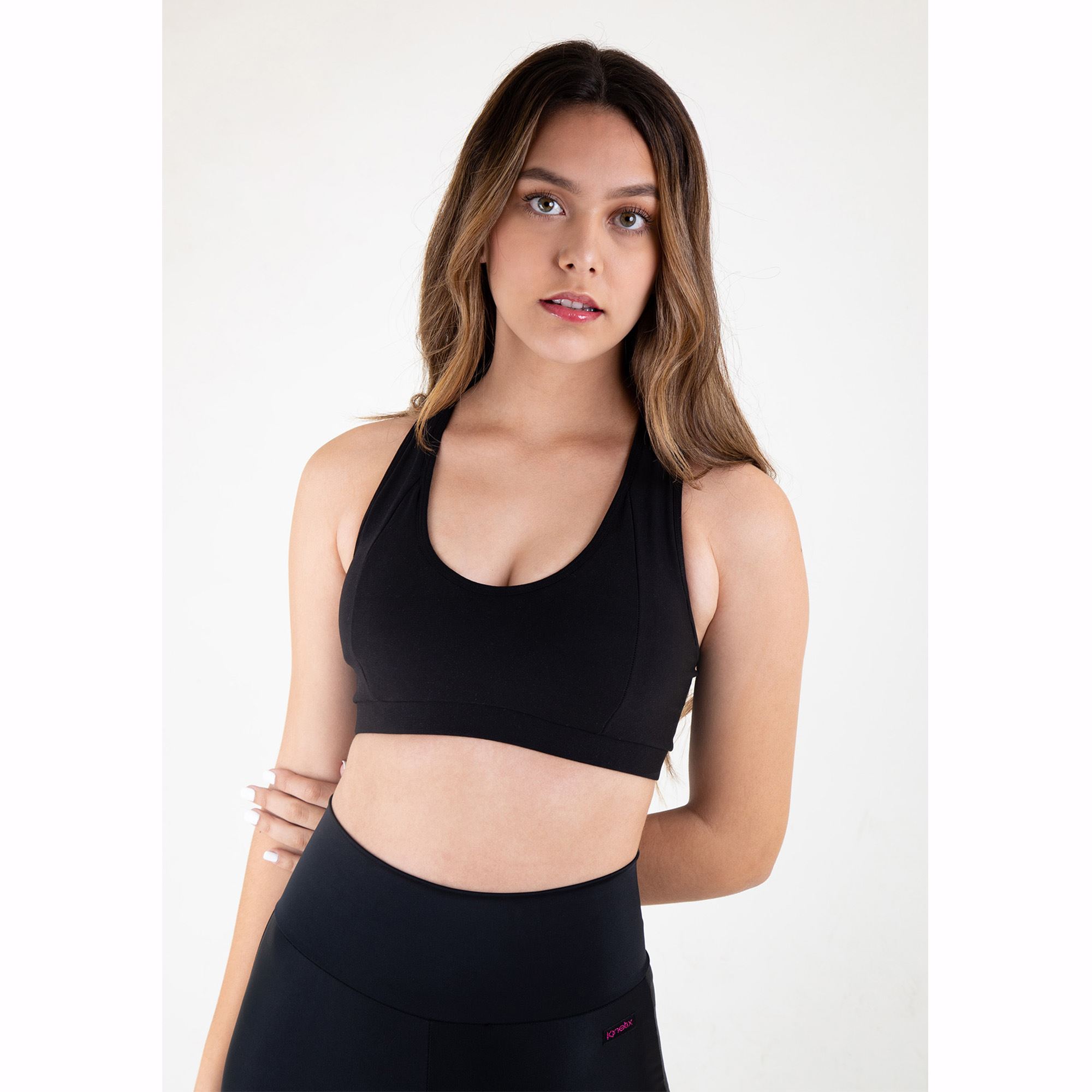 Top Sostén Deportivo Kinetix Supplex Mujer Negro