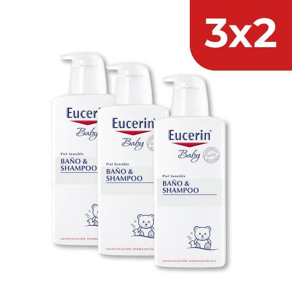 3x2 Eucerin Baby Baño & Shampoo - Frasco 400 ML