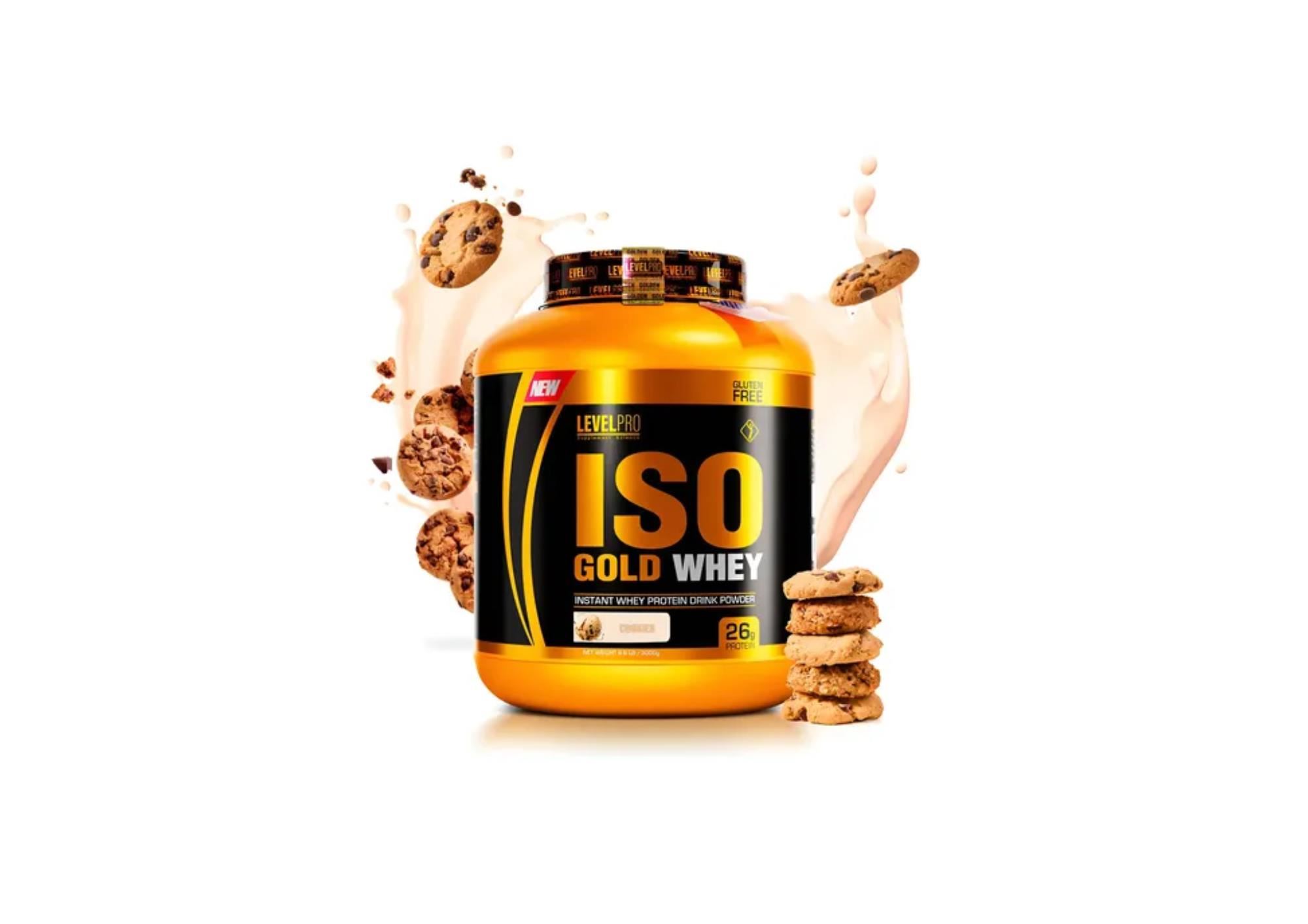 Proteina Isolate Iso Gold Whey 3 kg Level Pro Cookies
