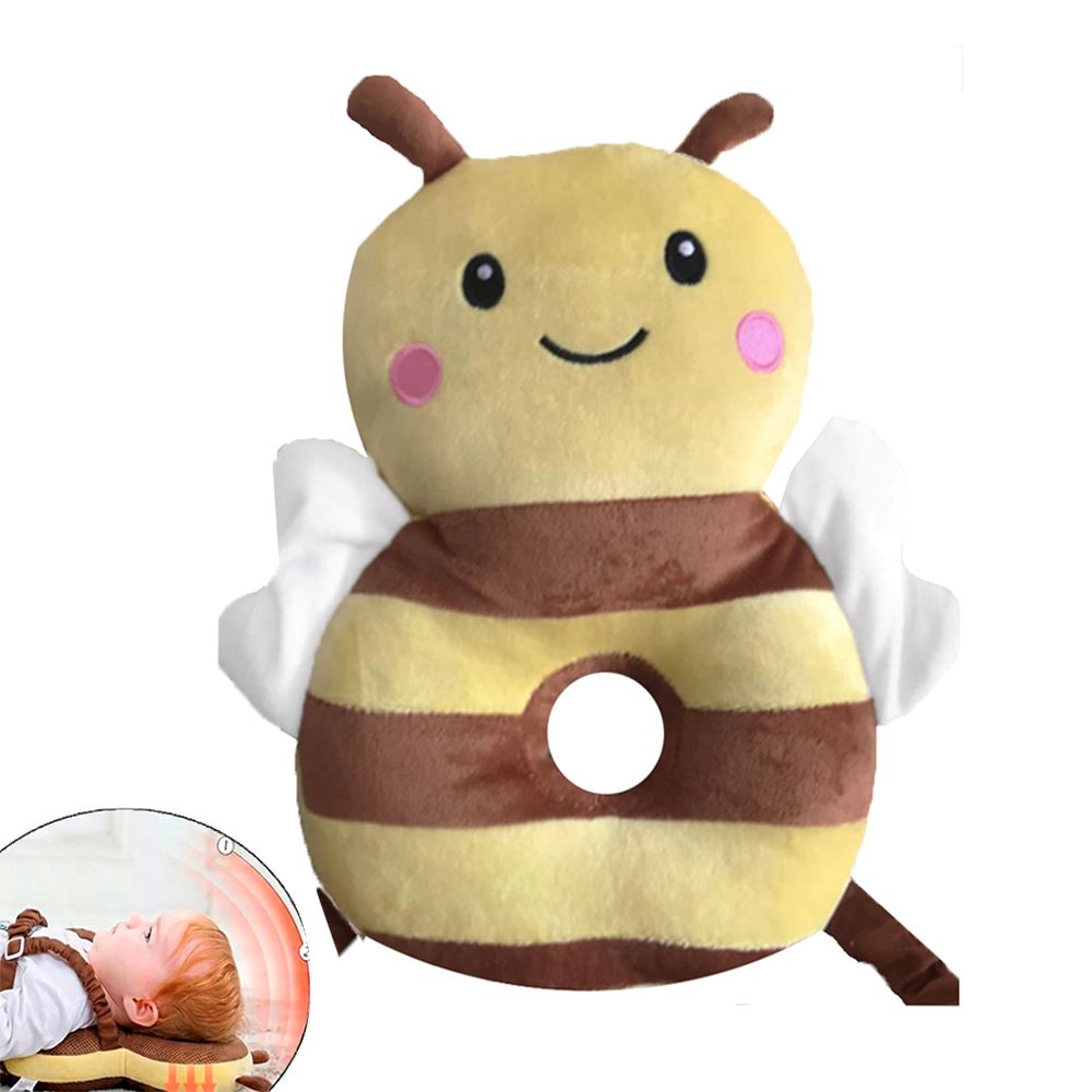 Protector anti caida abeja carita amarillo para bebe