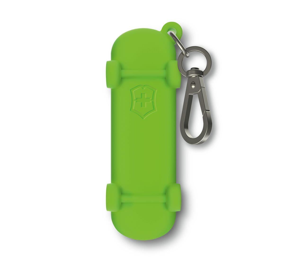 Estuche Victorinox de silicona Skateboard verde