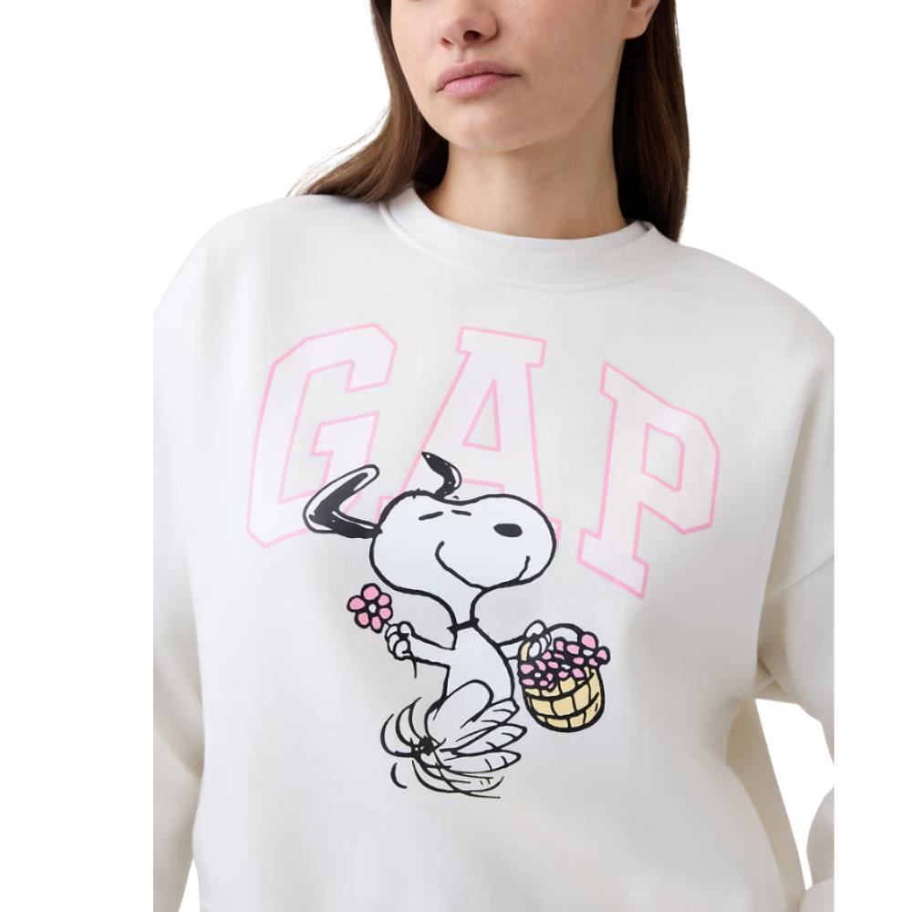 POLERA GAP LOGO WEDGE SNOOPY FLOWERS T-L