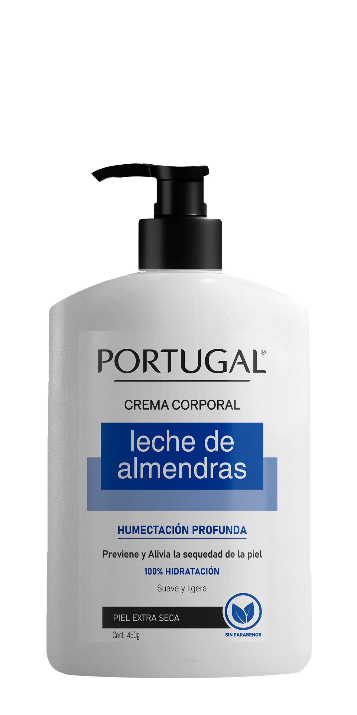 Portugal Crema Corporal Leche de Almendras - Frasco 450 G
