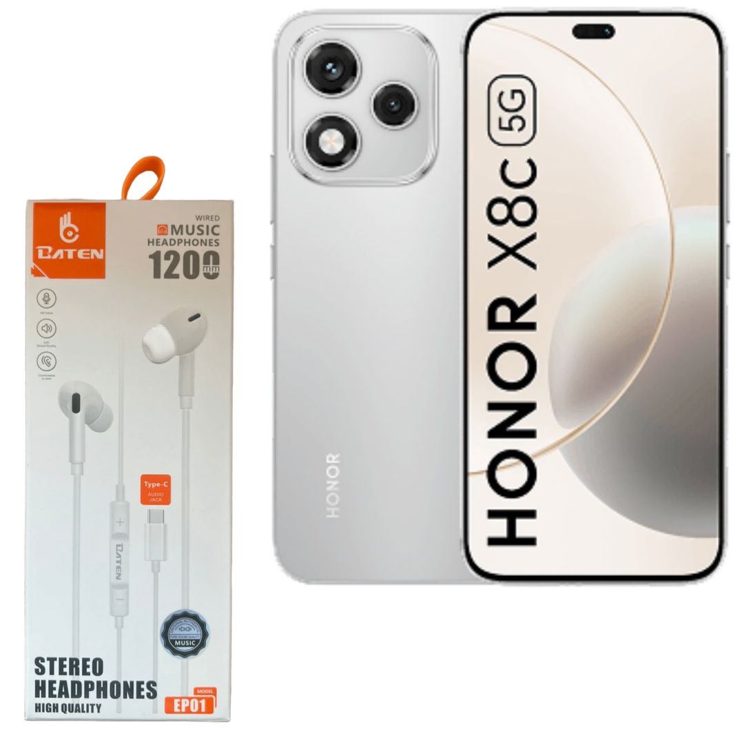 CELULAR HONOR X8C 5G 8 RAM 256GB GRIS + AUDIFONO BATEN