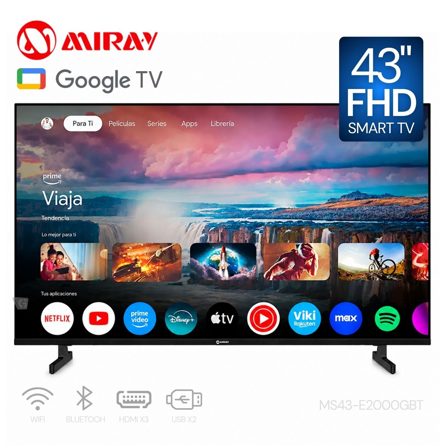 Televisor Miray Google TV LED FHD 43 MS43-E2000GBT