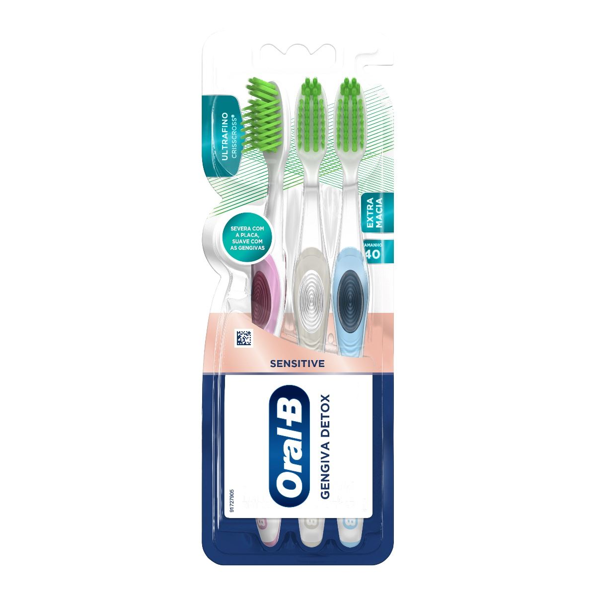 Oral B Cepillo Encías Detox - Blíster 3 UN