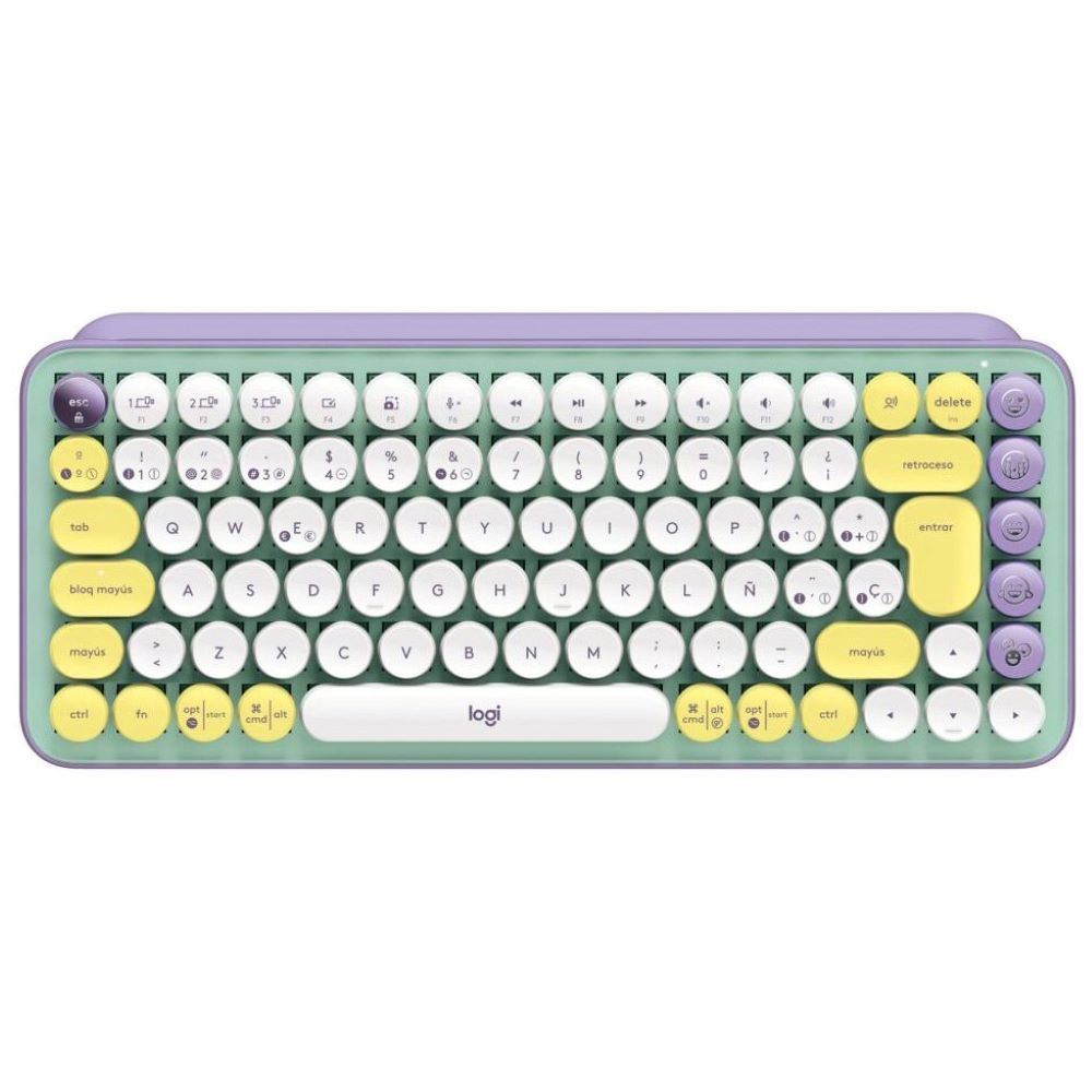 Teclado Logitech POP KEYS Mecanico Bluetooth Lila