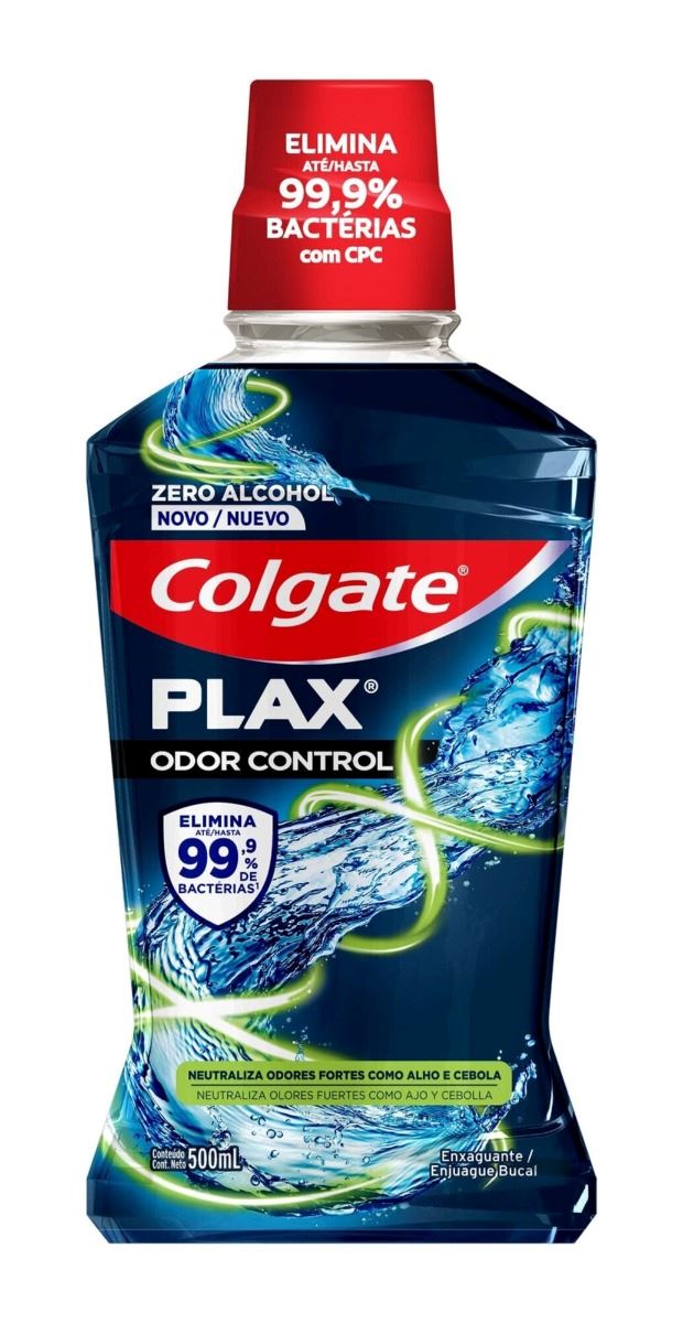 Colgate Enjuage Bucal Plax Odor Control - Frasco 500 Ml