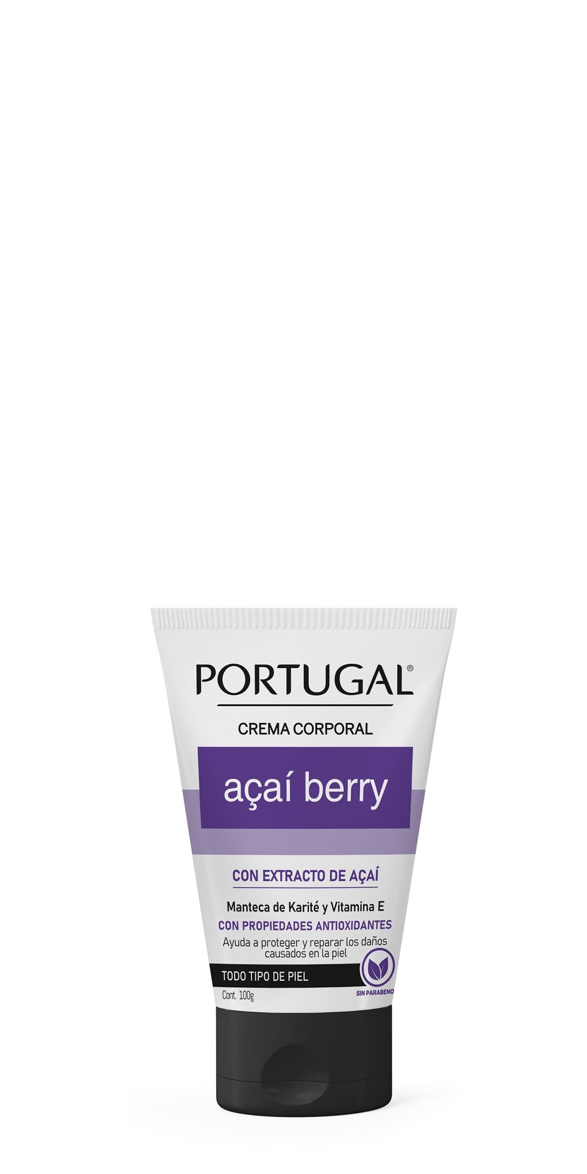 Portugal Crema Corporal Acai Berry - Frasco 100 G