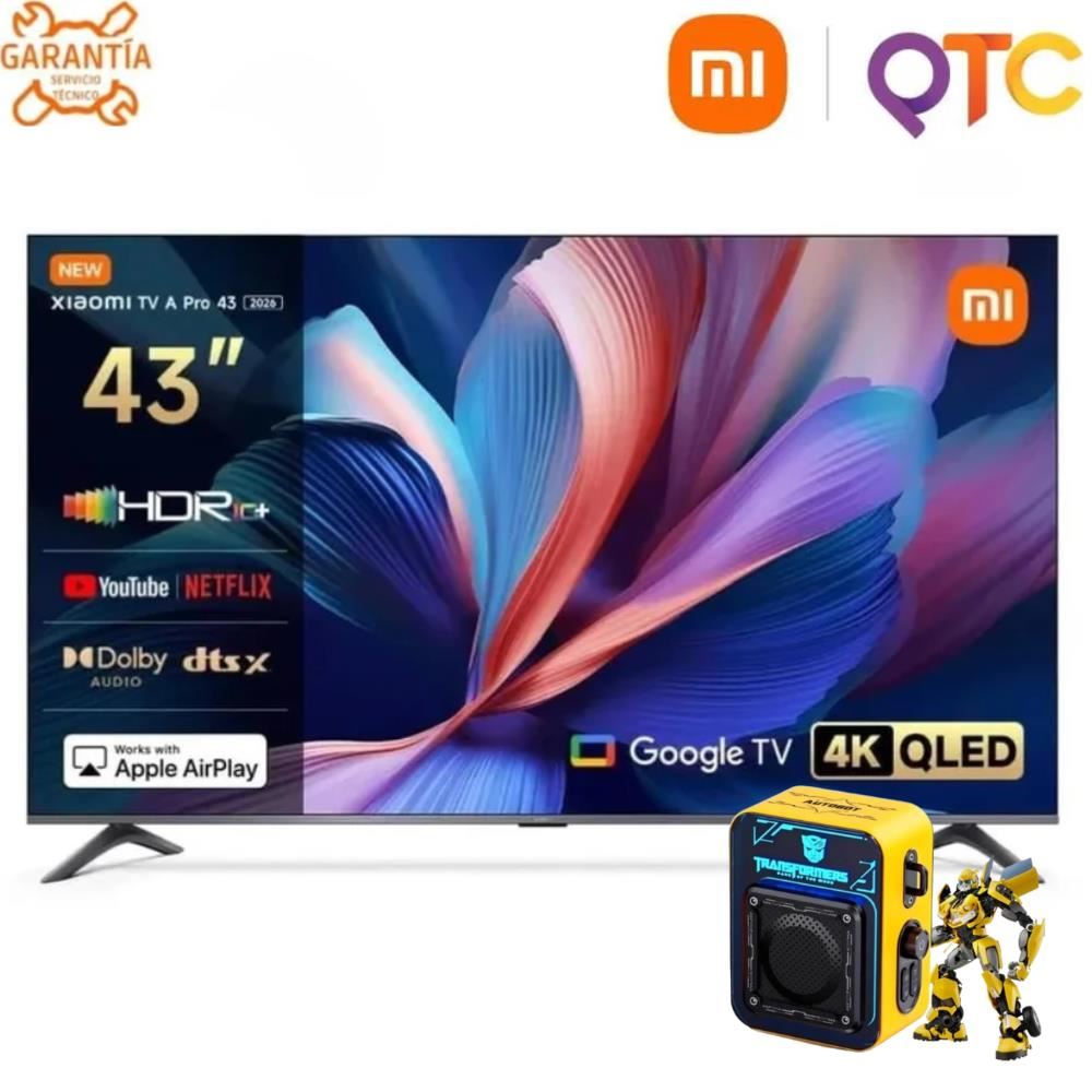 Televisor Xiaomi 43" Smart TV QLED, 4K Ultra HD, A PRO 2026
