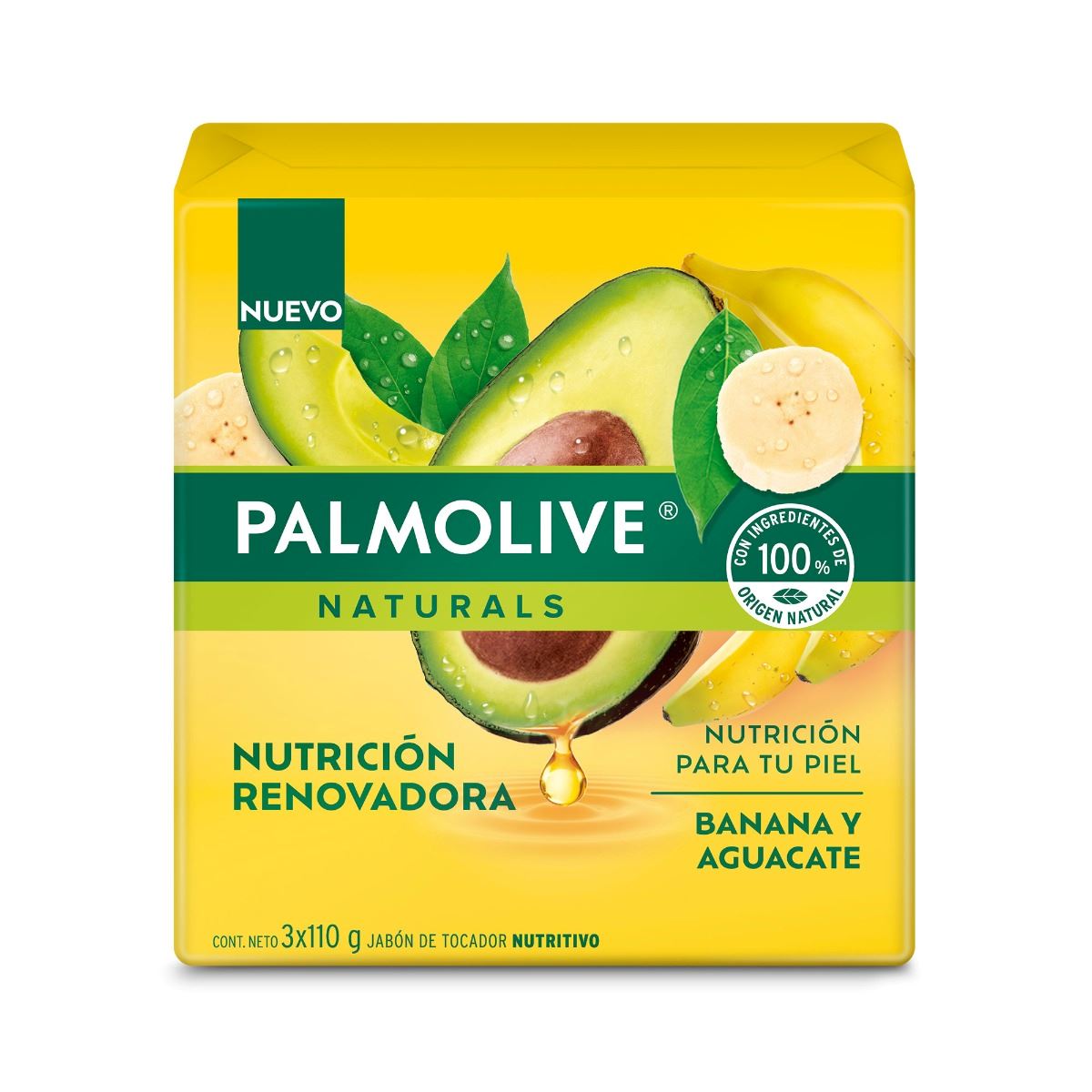 Palmolive Jabón Banana/Palta 110 G - Pack 3 UN