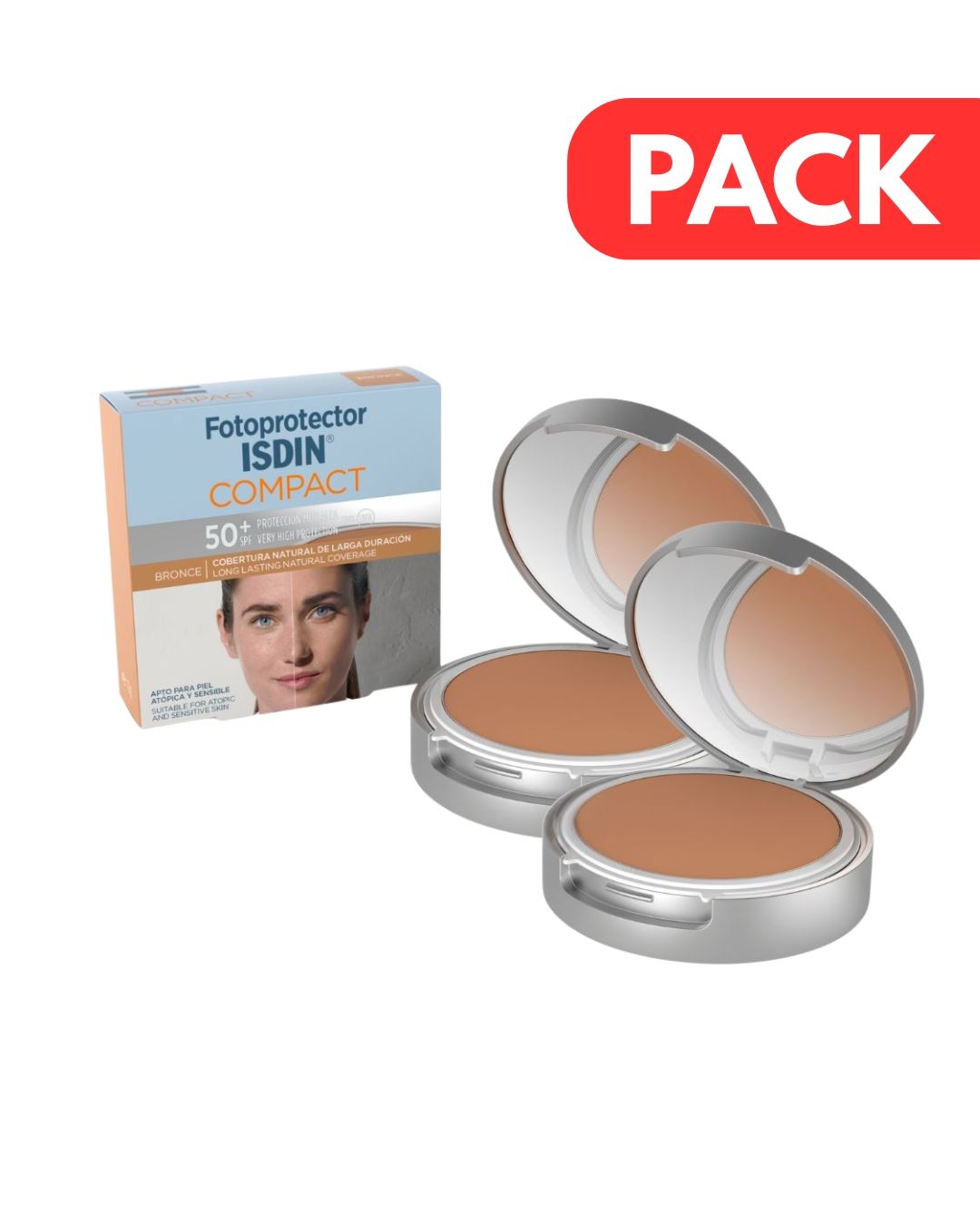 Dúo Pack Fotoprotector Isdin Compacto Bronce - Caja 1 UN