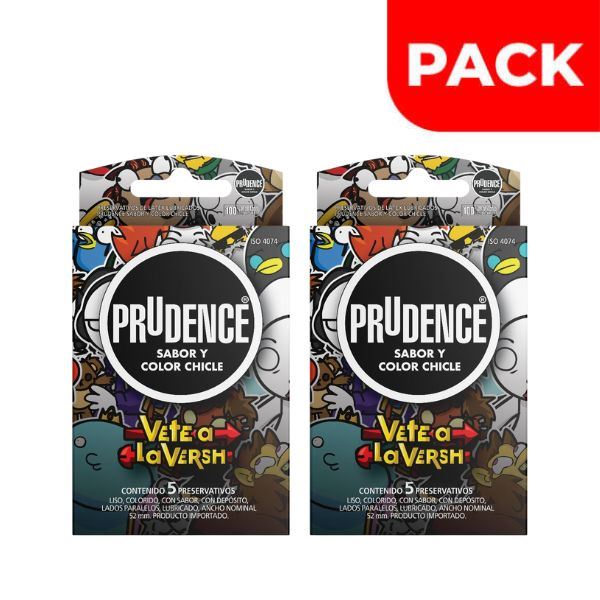 Dúo Pack Preservativo Prudence Vete A La Versh - Caja 5 UN