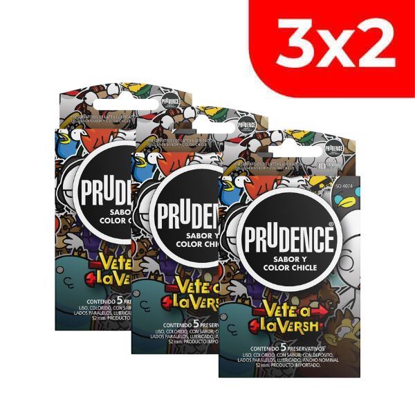 3x2 Preservativo Prudence Vete A La Versh - Caja 5 UN