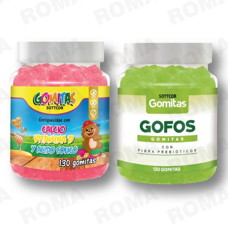 PACK 2 GOMITAS CALCIO NIÑOS + GOFOS PARA ADULTOS SOTTCORLABS