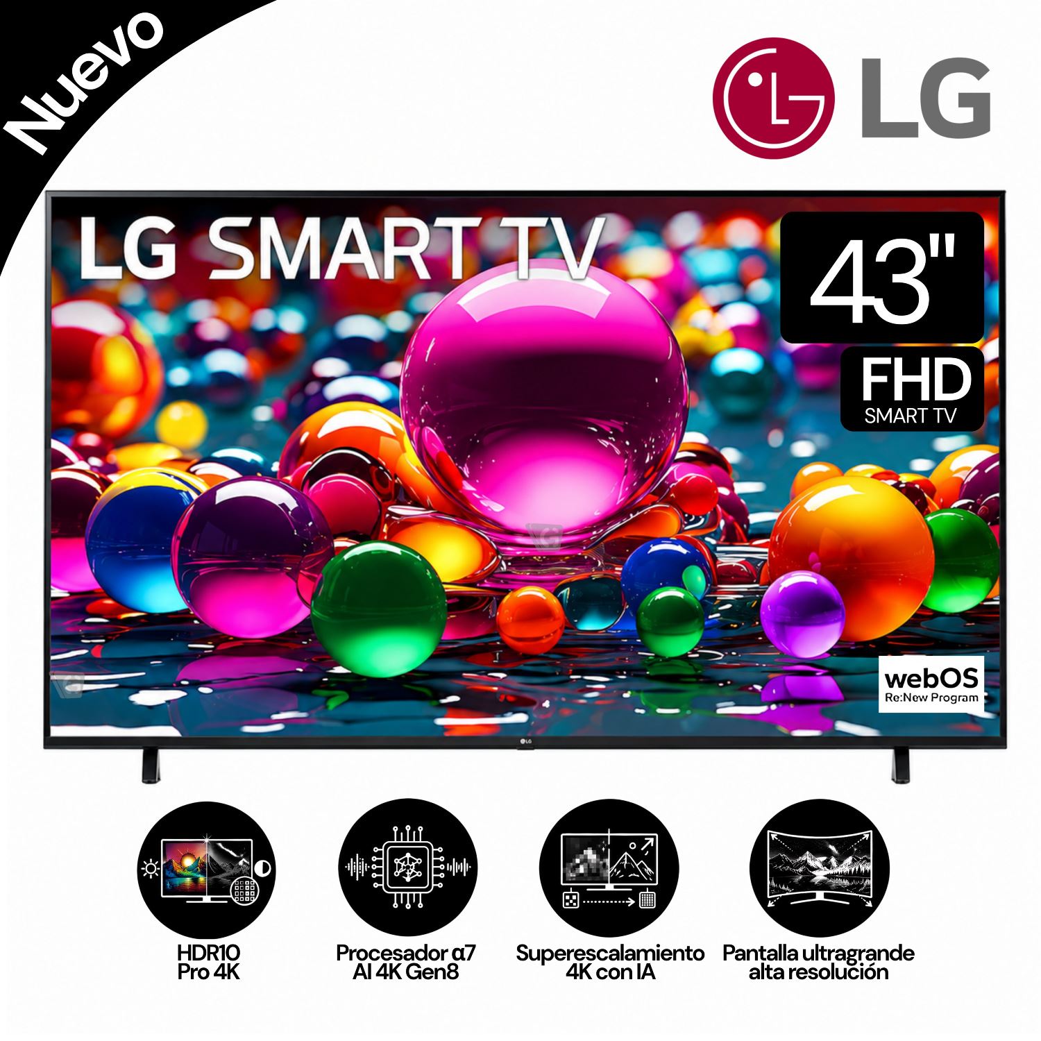 Televisor Led Full Hd Smart Ai 43 LG 43LR6000PSA 2024