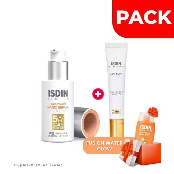 Pack Isdin Isdinceutics K-Ox Eyes + FotoUltra Isdin Fusion Water Magic Repair Color 50 ML
