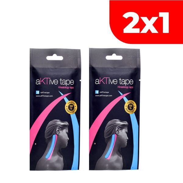 2X1 Aktive Tape Pre Cortada Negro 3x20CM - Rollo 1 UN