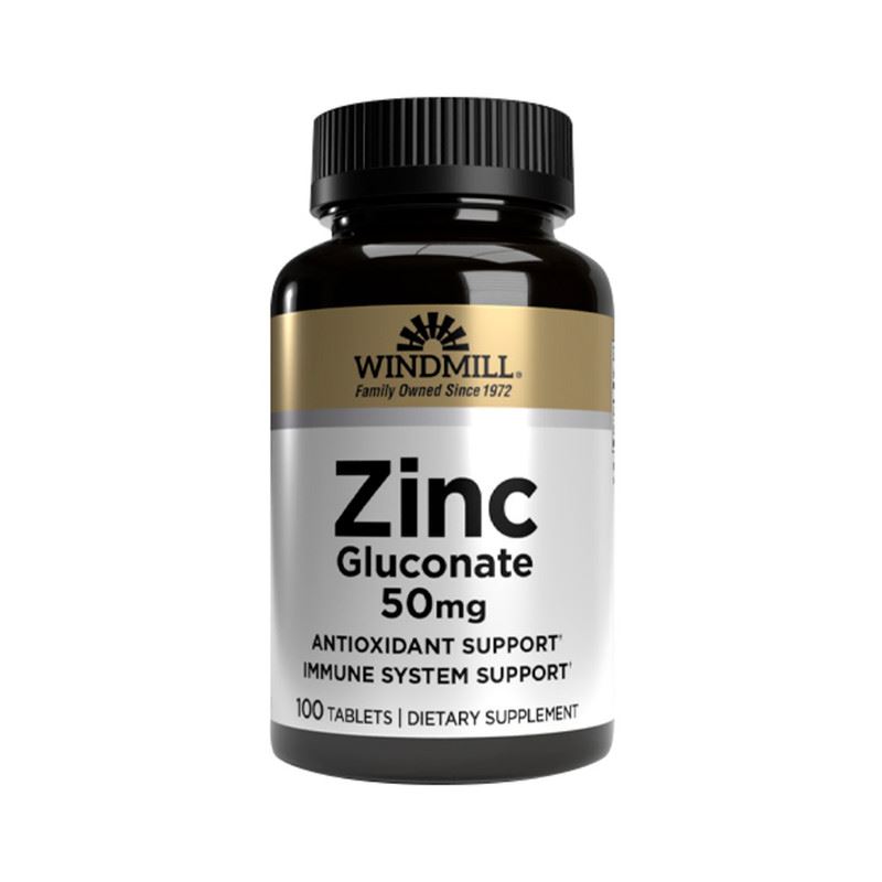 Zinc gluconato 50 mg frasco 100 tabletas - Windmill