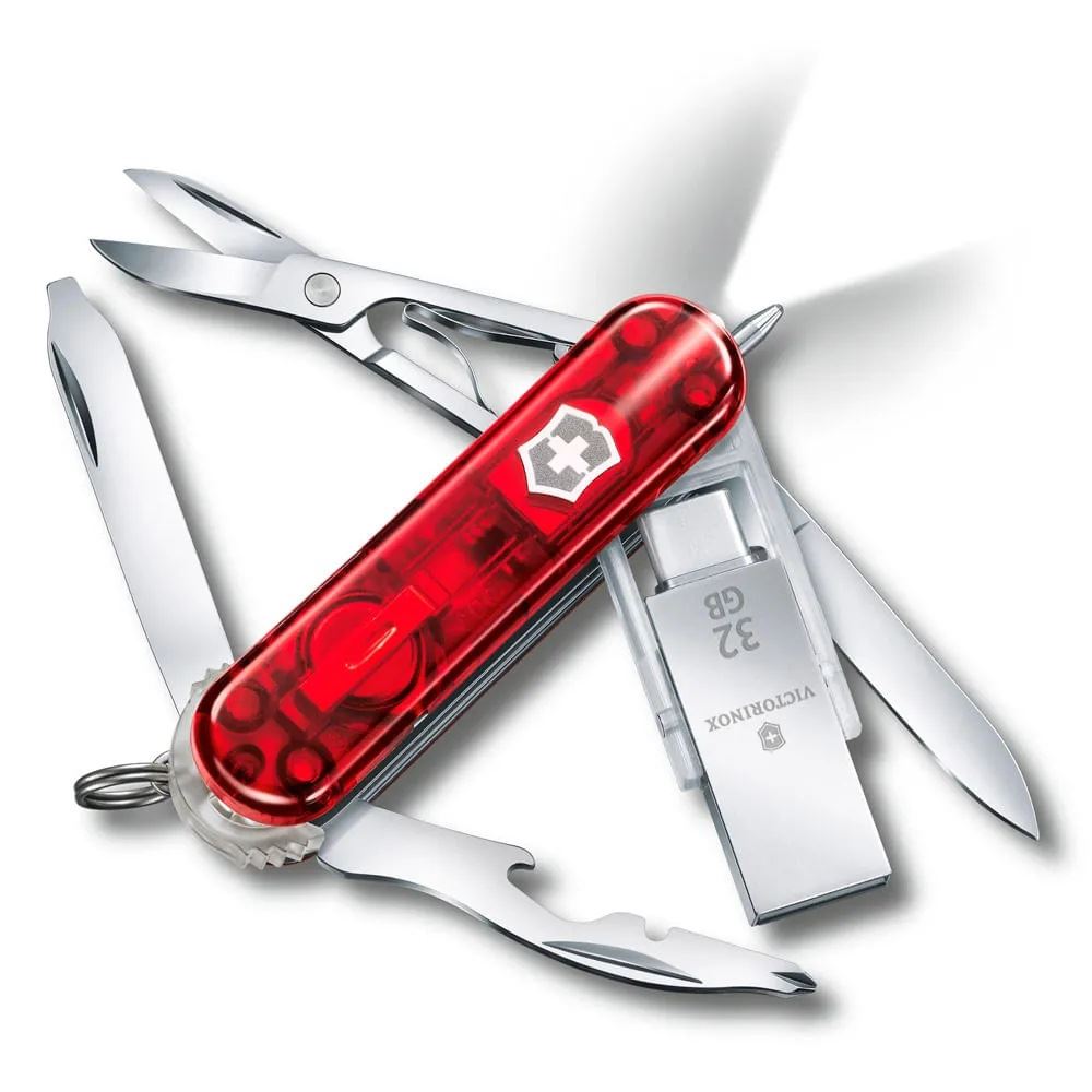 Navaja Midnite Manager at work color rojo transparente Victorinox