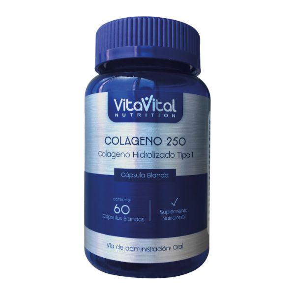 Colágeno 250 Mg VitaVital Cápsulas Blandas - Frasco 60 UN