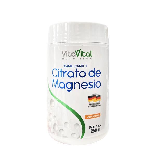 VitaVital Citrato de Magnesio sabor naranja - Frasco 250 G