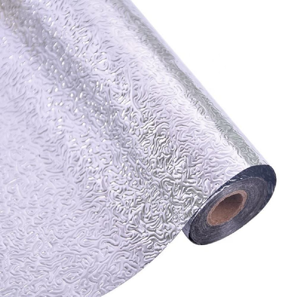 Papel Aluminio Adhesivo 40cmx2m Tapiz Antigrasa para Cocina