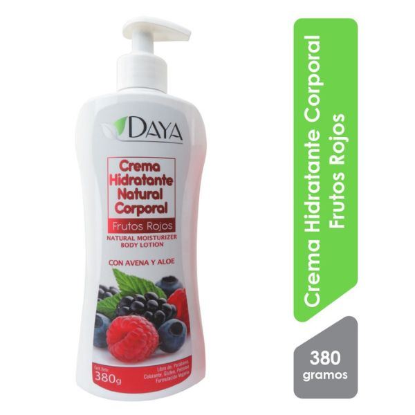 Daya Crema Hidratante Corporal Frutos Rojos - Frasco 380 Gr