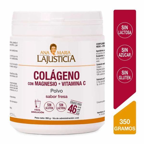 Polvo Colágeno + Magnesio y Vitamina C - Pote 350 Gr