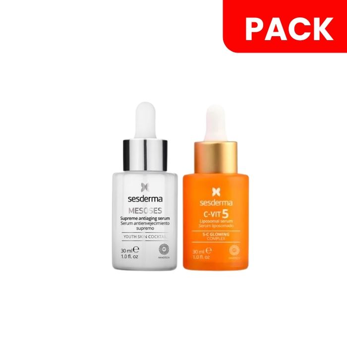 Sesderma C-Vit 5 Vitamin Sérum & Mesoses Sérum Antienvejecimiento Supremo - Pack 2UN