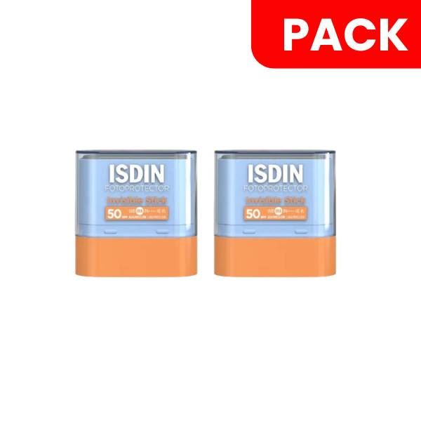 Dúo Pack Isdin Fotoprotector Invisible Stick SPF 50 - Frasco 10 G