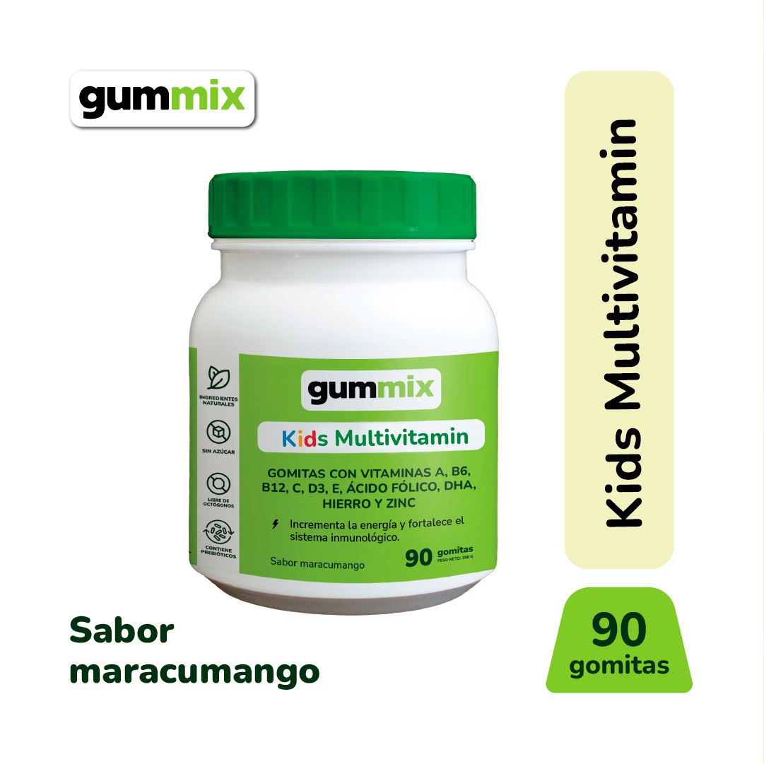 Gummix Gomitas Energia Multivitaminico Niños - Frasco 90 UN