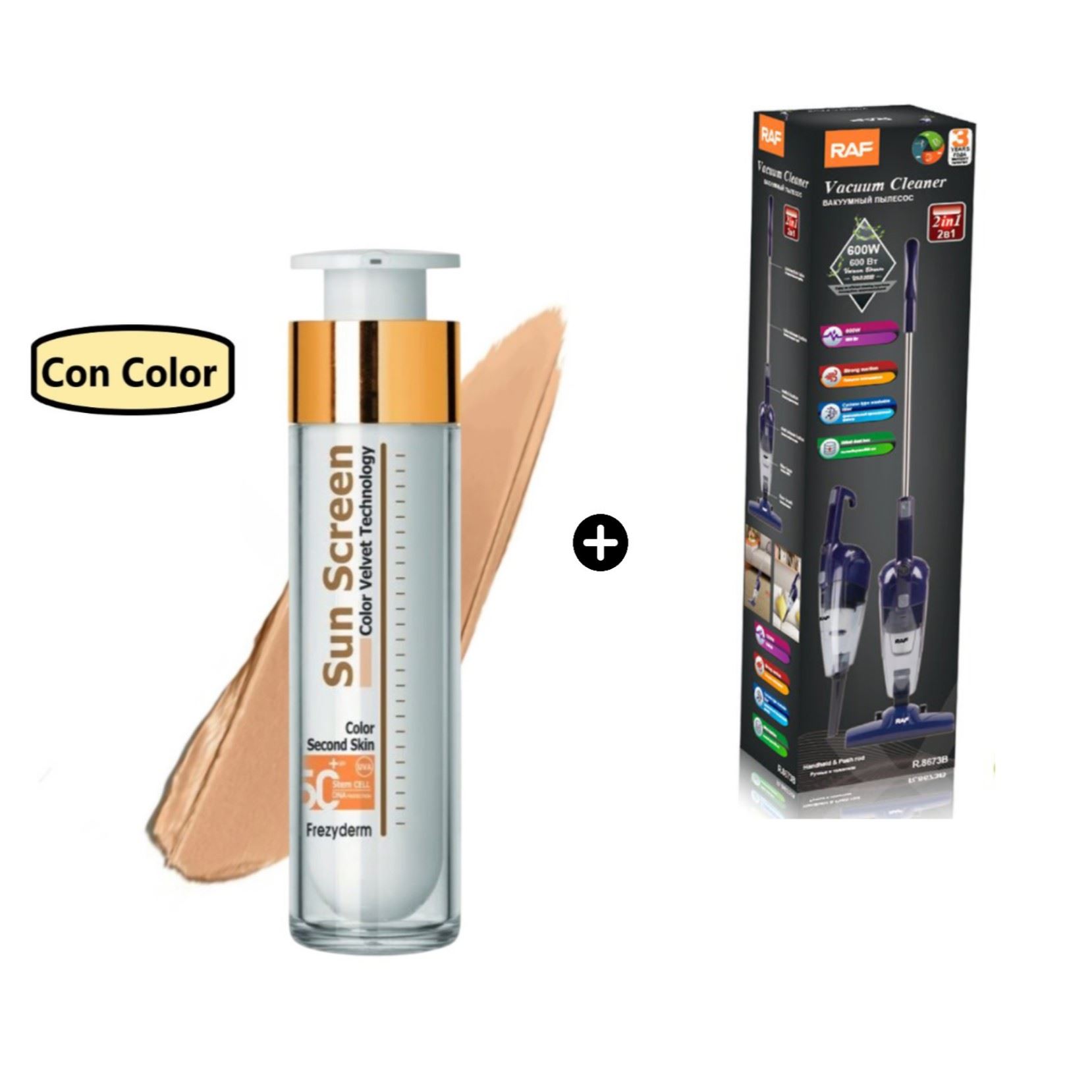 Frezyderm Velvet Sunscreen Color Face Spf50 50Ml + Aspiradora Grande Vertical