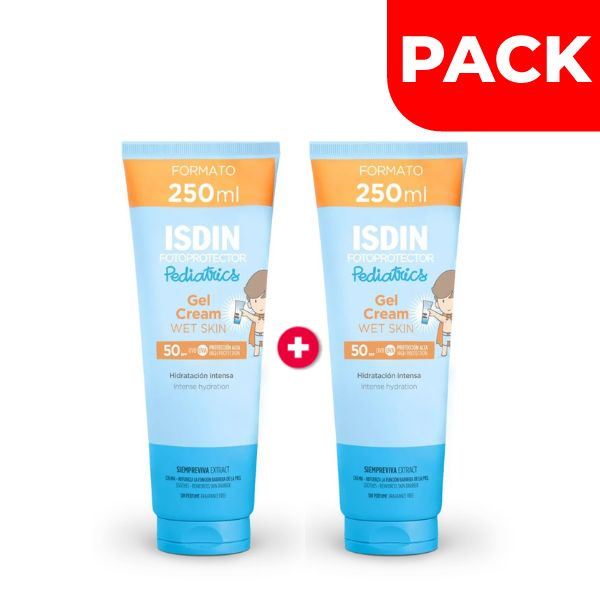 Dúo Pack Fotoprotector Isdin Gel Cream Pediatrics SPF 50+ - Frasco 250 ML