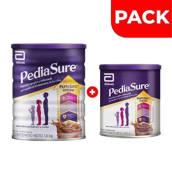 Pack Pediasure Triplesure Chocolate 1.6 Kg + Chocolate 400 G - 2 UN