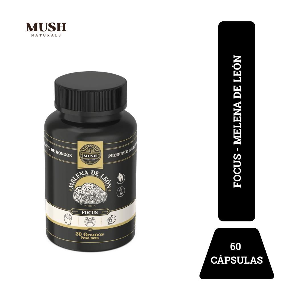 Mush Focus Melena De León Cápsulas - Frasco 60 UN