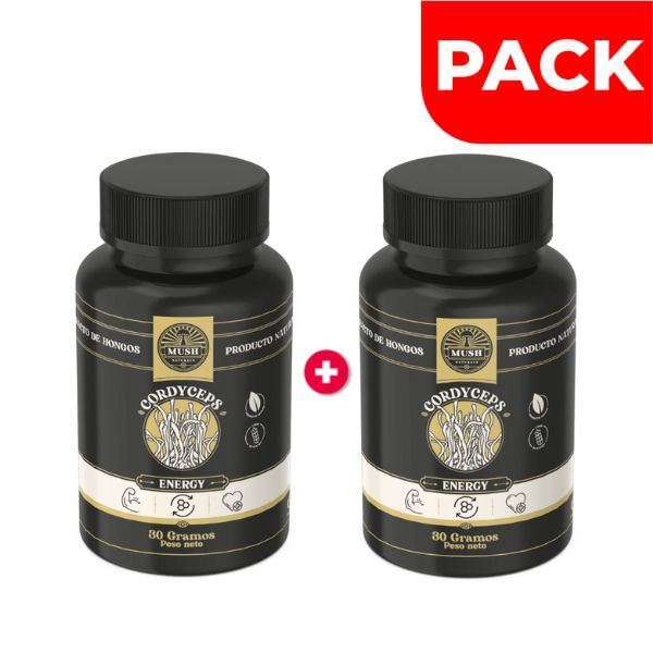 Dúo Pack Mush Energy Cordcyeps Cápsulas - Frasco 60 UN