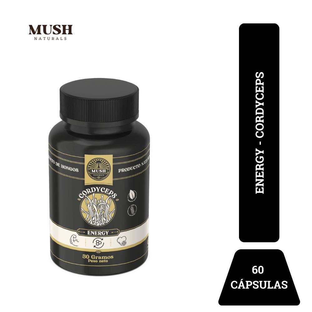 Mush Energy Cordcyeps Cápsulas - Frasco 60 UN