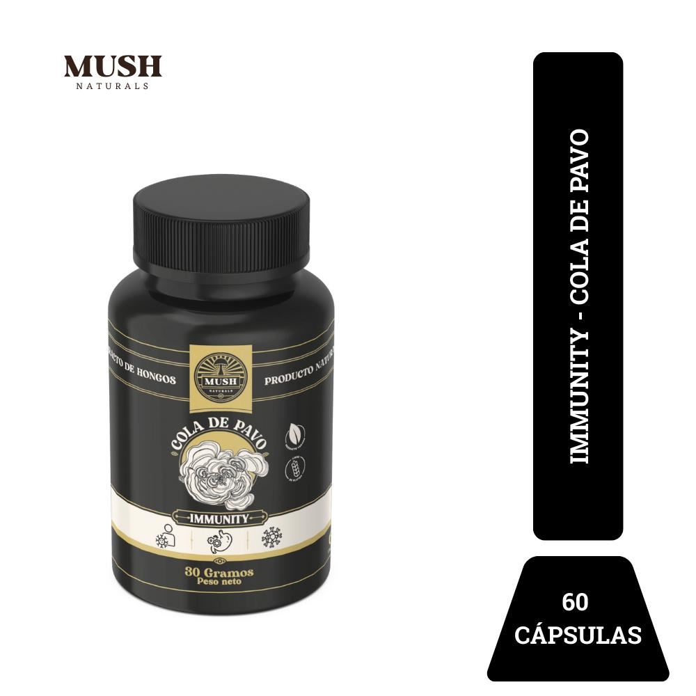 Mush Immunity Cola De Pavo Cápsulas - Frasco 60 UN