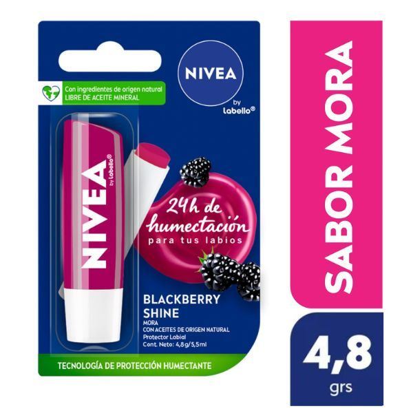 Labial Nivea Lip Care Blackberry - Tubo 4,8 G