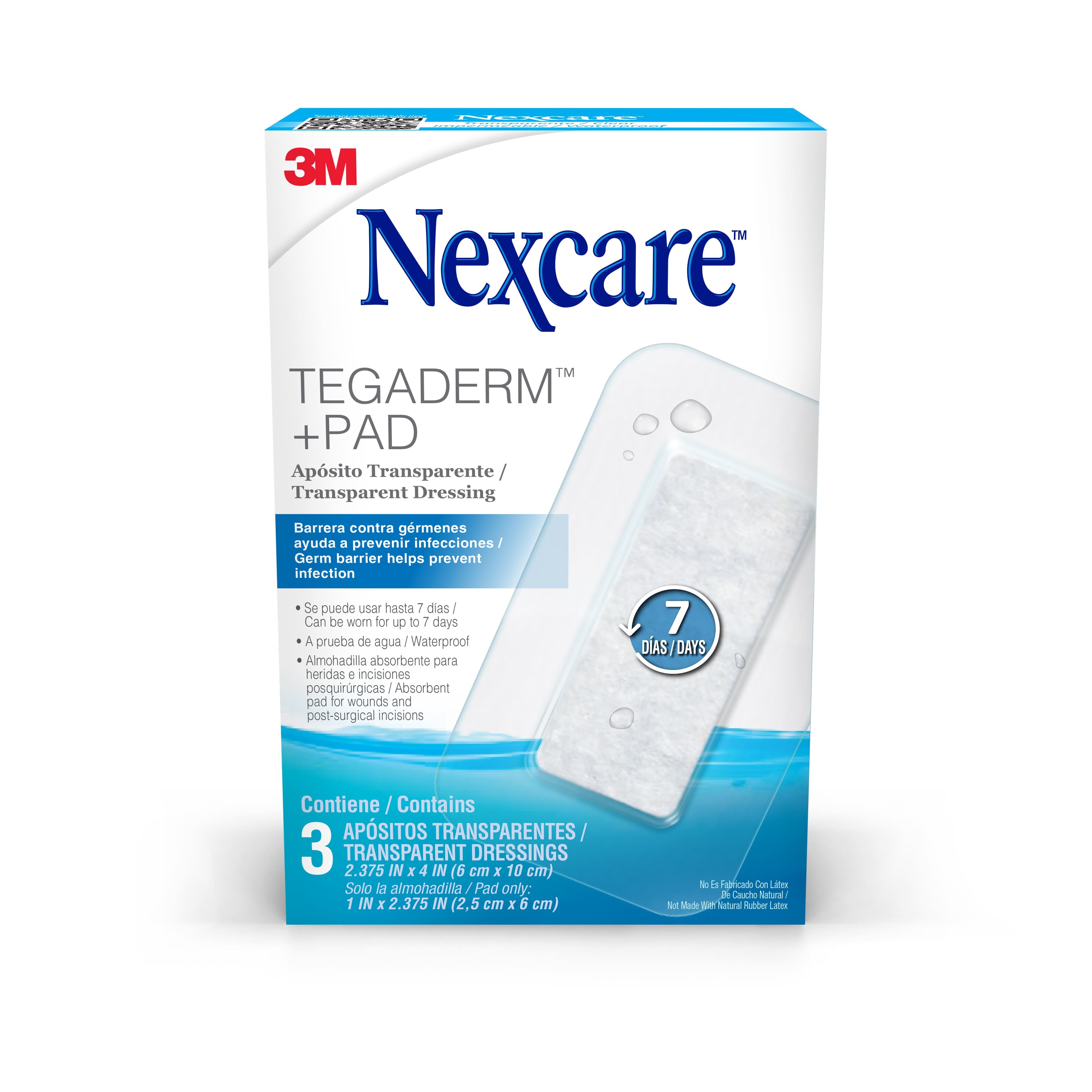 Tegaderm Nexcare Transparente 6x7 Cm - Caja 3 UN