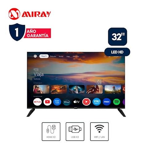 Televisor Miray Google TV LED HD 32" MS32-E2000GBT